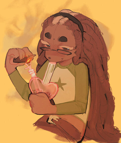 colored halfbody sketch